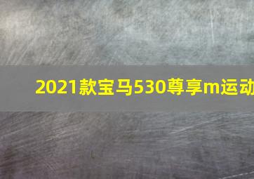 2021款宝马530尊享m运动