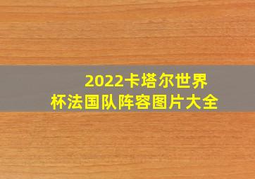 2022卡塔尔世界杯法国队阵容图片大全