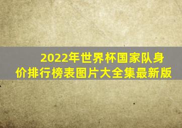 2022年世界杯国家队身价排行榜表图片大全集最新版