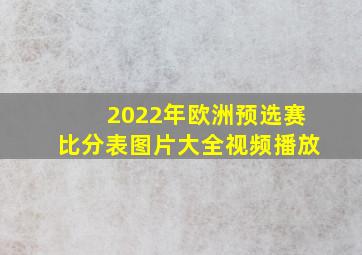 2022年欧洲预选赛比分表图片大全视频播放