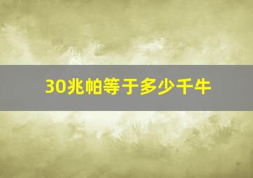 30兆帕等于多少千牛