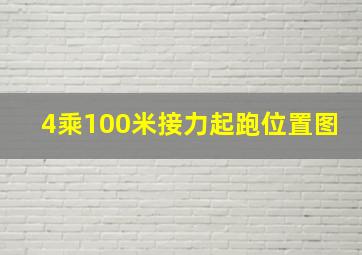 4乘100米接力起跑位置图