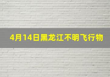 4月14日黑龙江不明飞行物