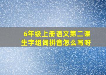 6年级上册语文第二课生字组词拼音怎么写呀