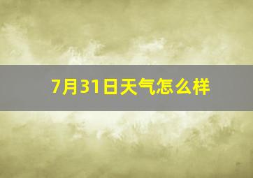 7月31日天气怎么样