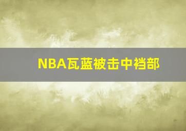 NBA瓦蓝被击中裆部