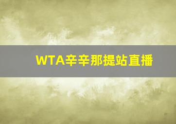 WTA辛辛那提站直播