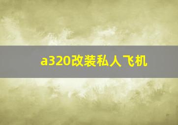 a320改装私人飞机