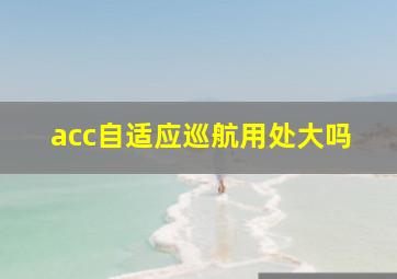 acc自适应巡航用处大吗