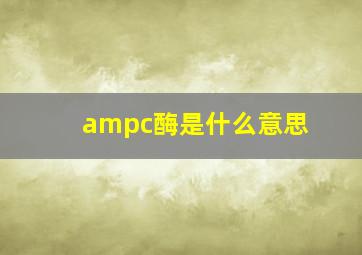 ampc酶是什么意思