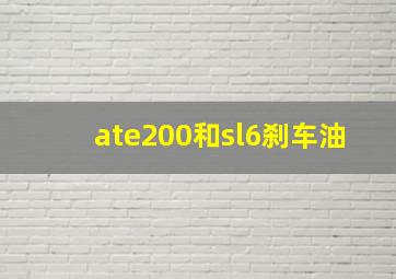 ate200和sl6刹车油