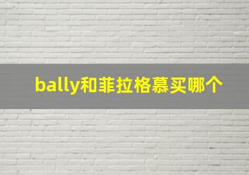 bally和菲拉格慕买哪个