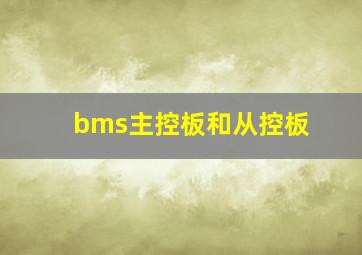 bms主控板和从控板