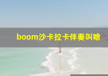 boom沙卡拉卡伴奏叫啥