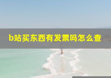 b站买东西有发票吗怎么查