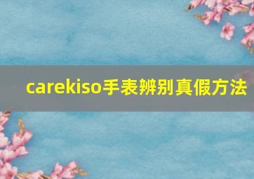 carekiso手表辨别真假方法