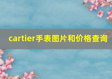 cartier手表图片和价格查询