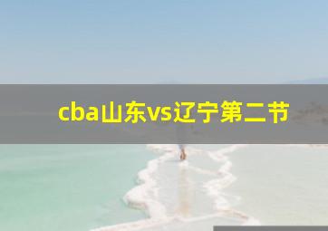 cba山东vs辽宁第二节