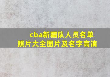 cba新疆队人员名单照片大全图片及名字高清