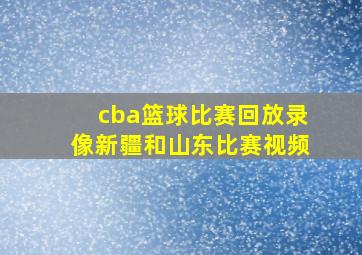 cba篮球比赛回放录像新疆和山东比赛视频