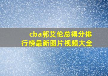 cba郭艾伦总得分排行榜最新图片视频大全