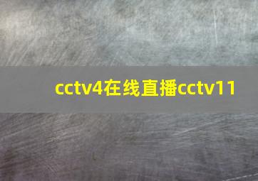 cctv4在线直播cctv11