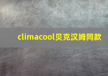 climacool贝克汉姆同款