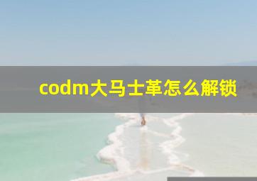 codm大马士革怎么解锁