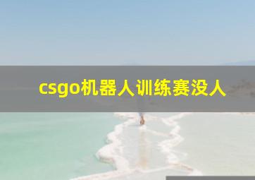 csgo机器人训练赛没人