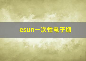 esun一次性电子烟