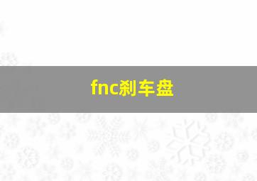 fnc刹车盘