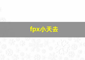 fpx小天去