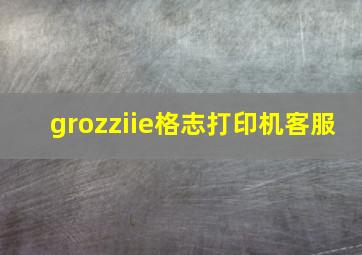 grozziie格志打印机客服