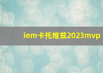 iem卡托维兹2023mvp