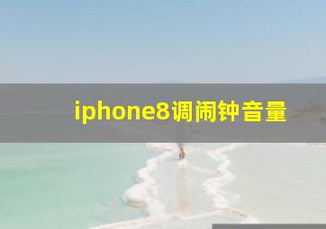 iphone8调闹钟音量