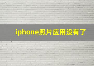 iphone照片应用没有了