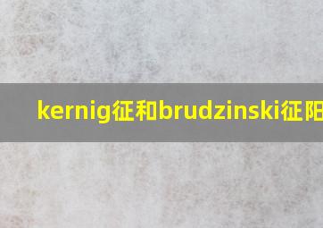 kernig征和brudzinski征阳性