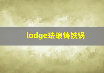 lodge珐琅铸铁锅