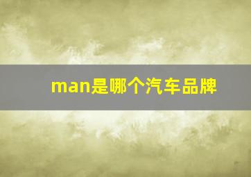 man是哪个汽车品牌