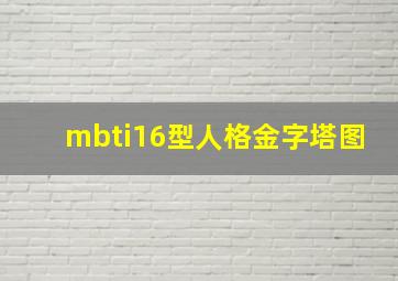 mbti16型人格金字塔图