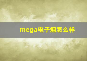 mega电子烟怎么样