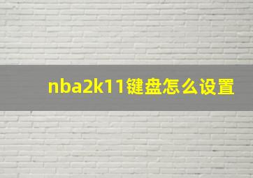 nba2k11键盘怎么设置