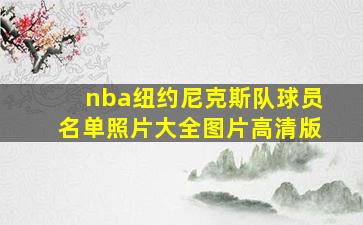 nba纽约尼克斯队球员名单照片大全图片高清版