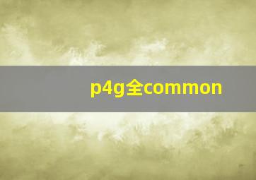 p4g全common