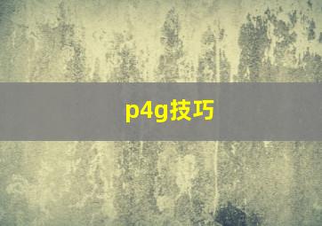 p4g技巧