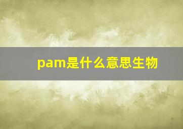 pam是什么意思生物