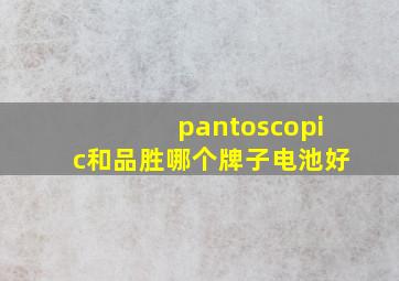 pantoscopic和品胜哪个牌子电池好