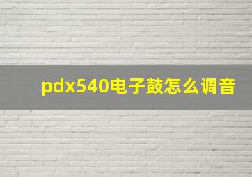 pdx540电子鼓怎么调音