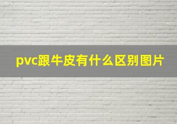 pvc跟牛皮有什么区别图片