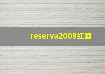 reserva2009红酒